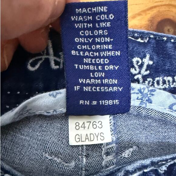 AMETHYST Y2K Style Low Rise Flare Denim Jeans w/ Stretch, Size 5 - Picture 5 of 11